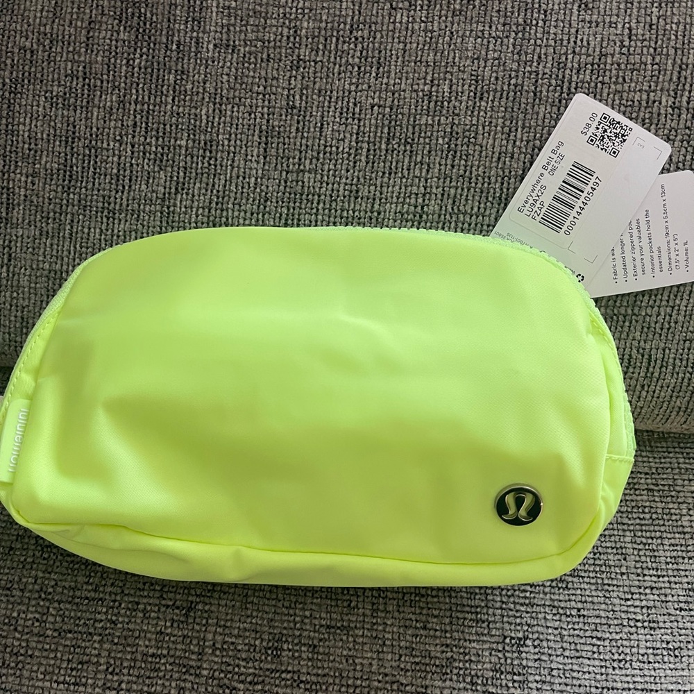 Lululemon Athletica Neon Yellow Bag